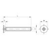 M6x40 A2 ST/ST PIN HEX CSK M/C SCREW thumbnail-1