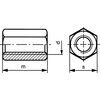 M12x36mm matice spojovaci pozink thumbnail-2