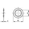 M6 INTERNAL SERRATED LOCK WASHER- BZP DIN 6798J thumbnail-0