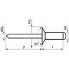 4.8x20mm OMNI CSK BLIND RIVET ALUBZP (BX-250) thumbnail-2