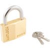 60x27mm SHACKLE SOLID BRASS PADLOCK thumbnail-1