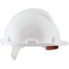 SAFETY HELMET STD + PLASTIC 6 POINT HARNESS WHITE thumbnail-1