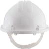 SAFETY HELMET STD + PLASTIC 6 POINT HARNESS WHITE thumbnail-2