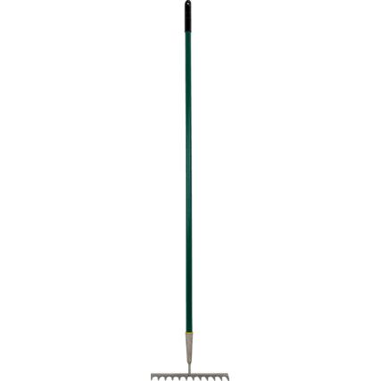 ST/ST GARDEN RAKE 12 TINES STEELSHAFT PVC GRIP