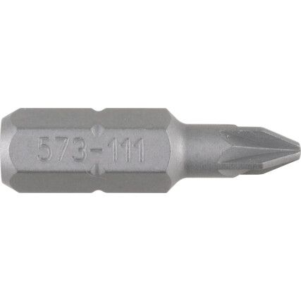 No.1x25mm POZIDRIVS/DRIVER BIT 1/4" HEX