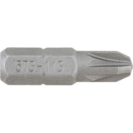 No.4x25mm POZIDRIVS/DRIVER BIT 1/4" HEX