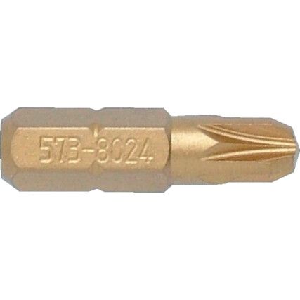 No.4 P/DRIV TiN COATED S/DRIVER BIT 5/16" HEX STD