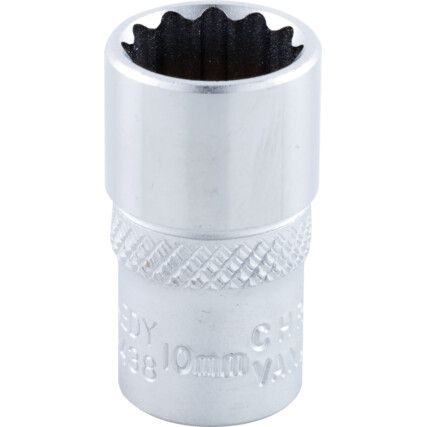 Hlavice nástrčné 12-hranné metrické  1/4"  10 mm