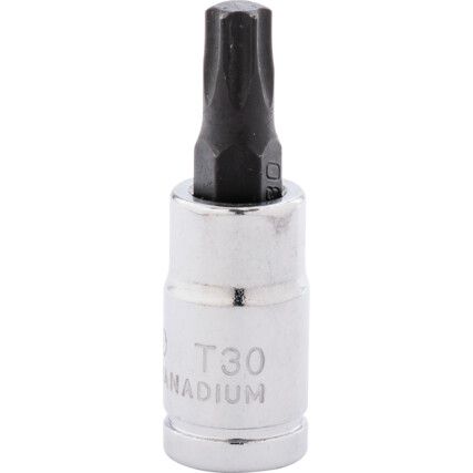 T30 TORX bit zástrčný hlavice 1/4"