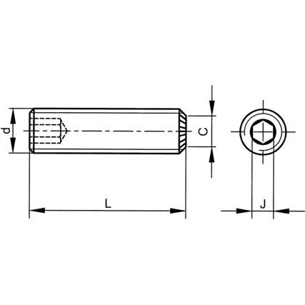 M10x40 SKT SET SCREW - KNURLEDCUP POINT (GR-45H) (14.9)