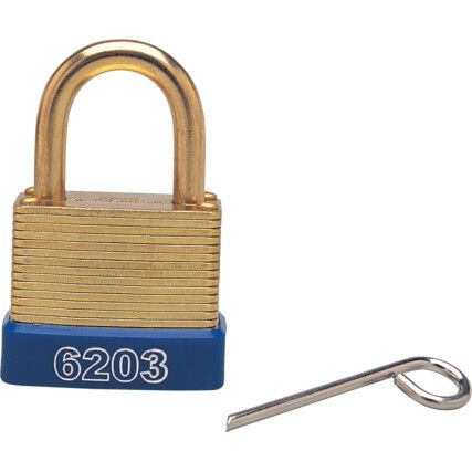 40x25mm LAMINATED BRASS 3No COMBINATION PADLOCK