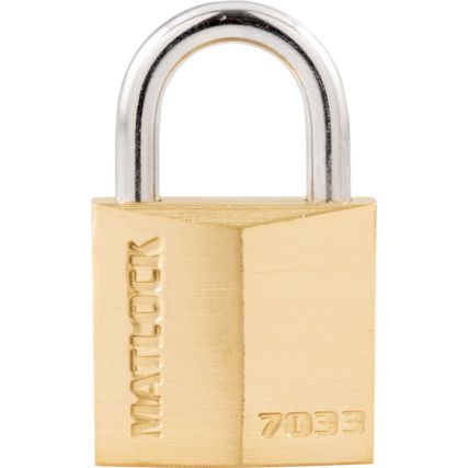 30x15mm SHACKLE SOLID BRASS PADLOCK