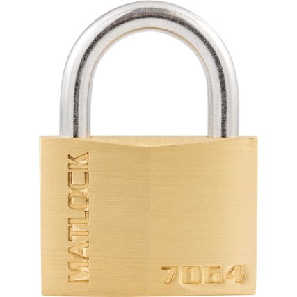 60x27mm SHACKLE SOLID BRASS PADLOCK