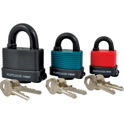 45mm PU COAT LAM. STEEL PADLOCK-RED