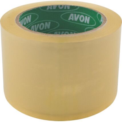 75mmx66M LOW NOISE POLYPROPYLENE TAPE 35MU CLEAR