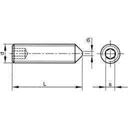 Socket Set Screw, Metric - Steel - Grade 14.9 - Cone Point - DIN 914 thumbnail-3