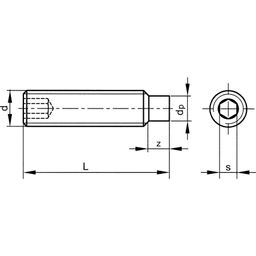 Socket Set Screw, Metric - Steel - Grade 14.9 - Dog Point - DIN 915 thumbnail-1